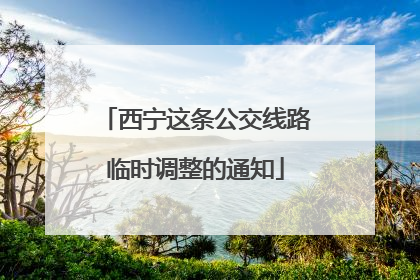 西宁这条公交线路临时调整的通知