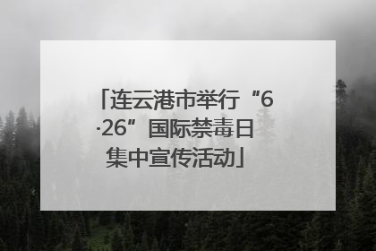 连云港市举行“6·26”国际禁毒日集中宣传活动