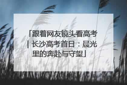 跟着网友镜头看高考｜长沙高考首日：晨光里的奔赴与守望