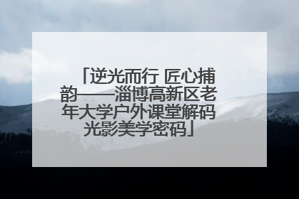 逆光而行 匠心捕韵——淄博高新区老年大学户外课堂解码光影美学密码