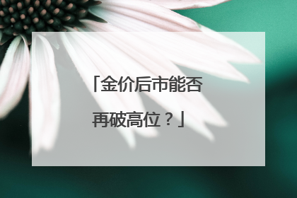 金价后市能否再破高位？