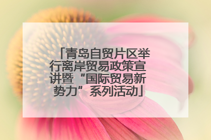青岛自贸片区举行离岸贸易政策宣讲暨“国际贸易新势力”系列活动