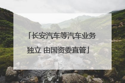 长安汽车等汽车业务独立 由国资委直管