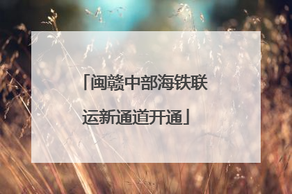 闽赣中部海铁联运新通道开通