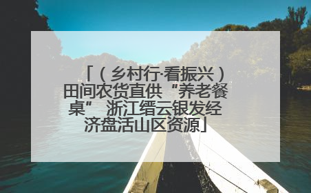 （乡村行·看振兴）田间农货直供“养老餐桌” 浙江缙云银发经济盘活山区资源