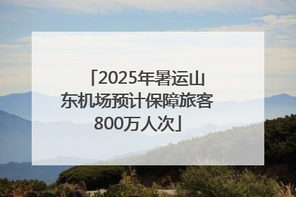 2025年暑运山东机场预计保障旅客800万人次
