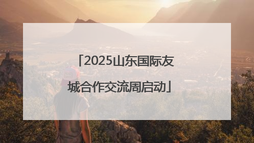 2025山东国际友城合作交流周启动
