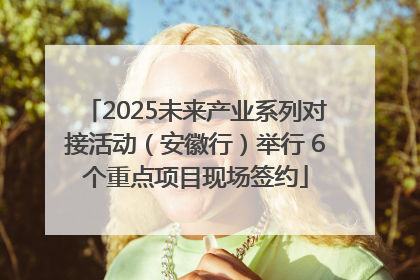 2025未来产业系列对接活动（安徽行）举行 6个重点项目现场签约
