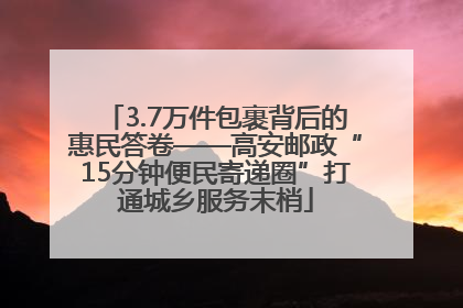 3.7万件包裹背后的惠民答卷——高安邮政“15分钟便民寄递圈”打通城乡服务末梢